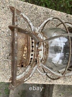 Chicago & Alton Railroad Lantern With Etched Globe