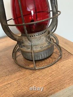 Dietz Railroad Lantern Red Globe Vesta NY