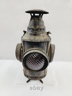 Dressel Arlington Lantern #30 Amber & Blue Lenses NJ USA Railroad Complete