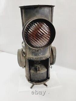 Dressel Arlington Lantern #30 Amber & Blue Lenses NJ USA Railroad Complete