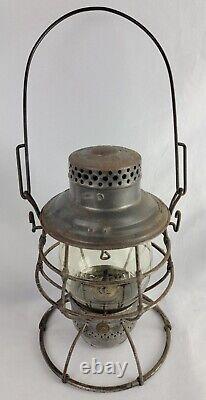 Early 1900's Adams & Westlake Pennsylvania Lines Embossed Railroad Lantern