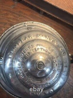 FO Dewey CO Armspear Kerosene Railroad Lantern MACBETH barrel Globe, Super Clean