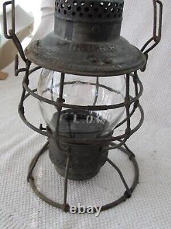 Genuine RARE B&O Railroad Lantern with Embossed B&O Railroad Safety First Globe