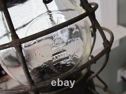 Genuine RARE B&O Railroad Lantern with Embossed B&O Railroad Safety First Globe