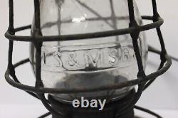 LAKE SHORE & MICHIGAN SOUTHERN RAILWAY LANTERN withL. S. &M. S. Ry. Embossed Globe