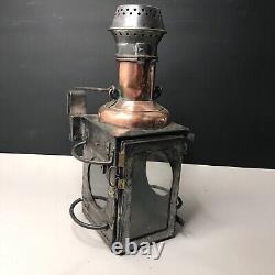 Lantern from Train railway Fanal Metal Copper Railway Vintage antique
