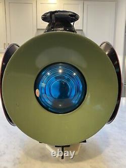 Large Antique Handlan St. Louis 4-Way Railroad Switch Lantern Kopp Lenses 16