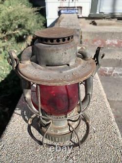 Maine Central Railroad Lantern WithRed Globe