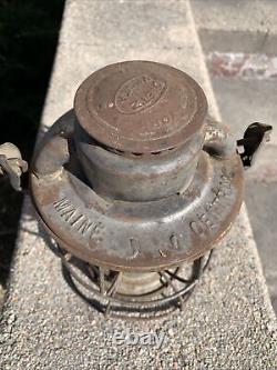 Maine Central Railroad Lantern WithRed Globe