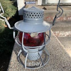 Milwaukee Road Railroad Lantern WithRed Marked Globe