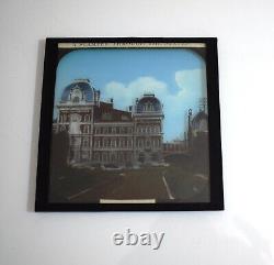 NEW YORK RAILWAY STATION NY USA C1893 ANTIQUE TINTED Magic Lantern Slide PHOTO