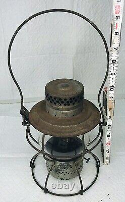 ORIGINAL Vintage Handlan St. Louis Railroad Lantern with Handlan #6 Clear Globe