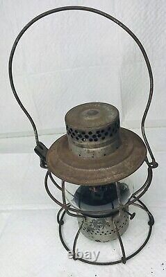 ORIGINAL Vintage Handlan St. Louis Railroad Lantern with Handlan #6 Clear Globe