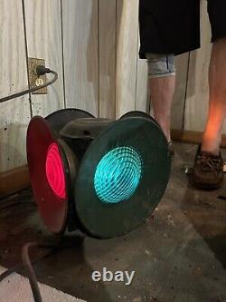 Old Dressel 4 Way Signal Lantern Railroad Train Switch Light Lamp Arlington N. J