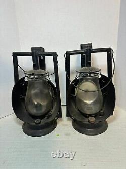 PAIR Of VINTAGE DIETZ ACME INSPECTOR LAMP NEW YORK, USA RAILROAD LANTERN