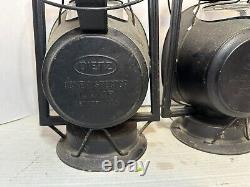 PAIR Of VINTAGE DIETZ ACME INSPECTOR LAMP NEW YORK, USA RAILROAD LANTERN