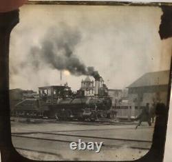 RARE Antique 1800s Pennsylvania Railroad Seashore Railroad Train lantern slide