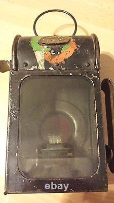 RARE! Antique British RR Lantern CHAS. H ANDREWS Lamp Mfg London Railroad