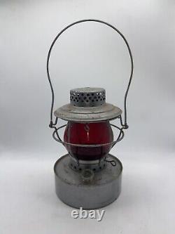 RARE Vintage Handlan St Louis Railroad Lantern & Original RED GLOBE? USA