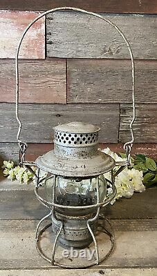 Railroad Lantern Chicago & North Western Adlake Kero CNRY Clear Embossed Globe