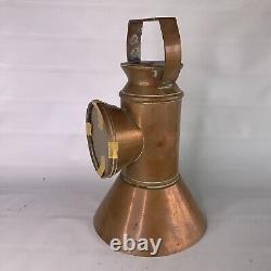 Railroad Lantern Copper Caboose Train Carriage Lamp Railroadiana Vintage Decor