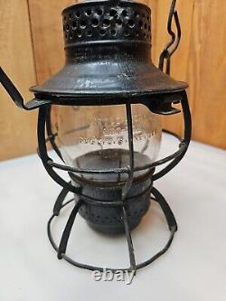 Railroad Lantern Dressel, Arlington, N. J. Clear glass globe NYC