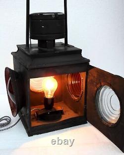 Railroad Lantern Vintage Light Electric Antique Lamp Switch 4 Way Signal Indian