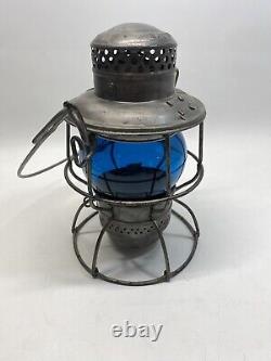 Rare 1957 Adlake-Kero 300 N. S. S. RY Railroad Lantern Blue Globe USA Canada