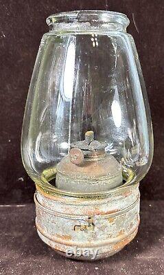 Rare Antique 1870's Fixed Globe P&R Railroad RR Caboose Lamp Lantern