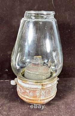 Rare Antique 1870's Fixed Globe P&R Railroad RR Caboose Lamp Lantern