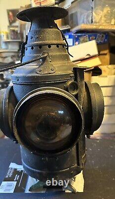 Rare Antique Dressel Arlington Nj USA Railroad 4-way Lantern Glass