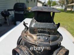 Rare Antique Vintage Adlake Non Sweating Lantern Railroad Lamp Very Heavy Sturdy