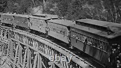 SAINT PAUL AND PACIFIC RAILROAD LOCOMOTIVE C1879 PHOTO Magic Lantern Slide USA