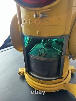 Safety Yellow Handlan Chesapeake & Ohio Railway RR Caboose Switch Lantern