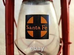 Santa Fe Railroad Red Lantern Train Clear Glass Globe