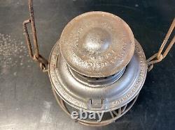 VINTAGE ADLAKE RELIABLE (I. C. R. R) ILLINOIS CENTRAL RAILROAD LANTERN WithRED GLOBE