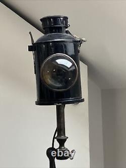 VINTAGE RAILWAY OIL LAMP LANTERN Mounted and Hard Wired Fully Working