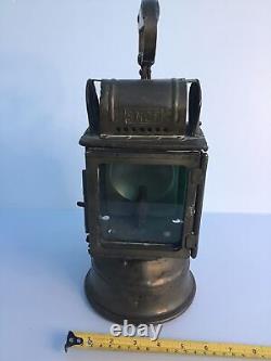 Vintage 1920's French SNCF Brass Railway Lantern