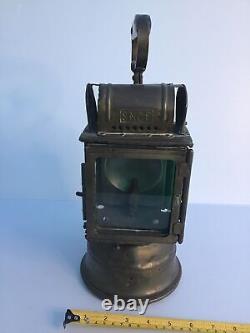 Vintage 1920's French SNCF Brass Railway Lantern