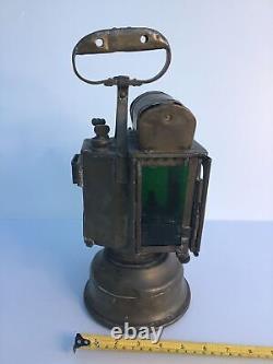 Vintage 1920's French SNCF Brass Railway Lantern