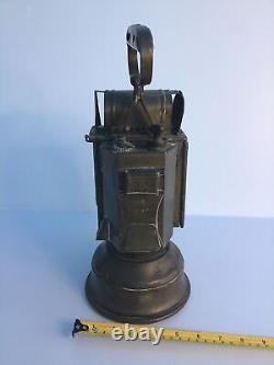 Vintage 1920's French SNCF Brass Railway Lantern