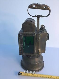 Vintage 1920's French SNCF Brass Railway Lantern