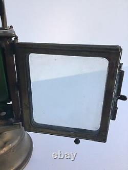 Vintage 1920's French SNCF Brass Railway Lantern