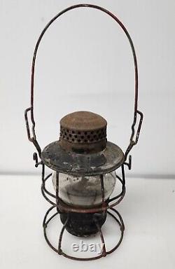 Vintage 1950 PR Adlake Kero Railroad Lantern with Glass Globe Fount Burner