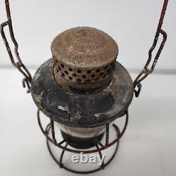 Vintage 1950 PR Adlake Kero Railroad Lantern with Glass Globe Fount Burner