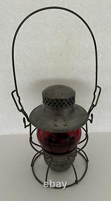 Vintage Adlake Kero Red Globe Railroad Lamp/Train Lantern W. T. Co