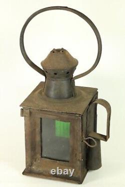 Vintage Antique Soviet USSR Railroad candle Lantern Rail Lamp 3 Way Signal