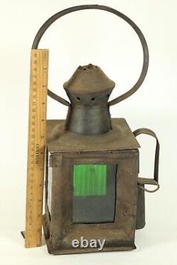 Vintage Antique Soviet USSR Railroad candle Lantern Rail Lamp 3 Way Signal