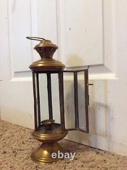 Vintage Brass Lantern coach light wall lighting railway lamp Large 15+