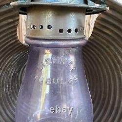 Vintage C T Ham Mfg. Co Bullseye Inspector's Railroad Lantern USA Purple Hue